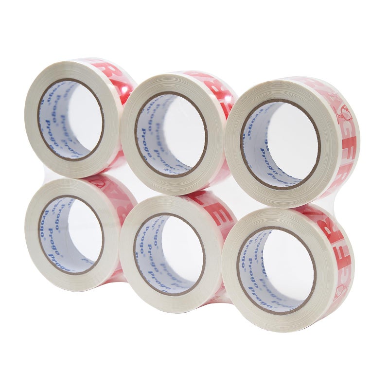 ProgoÂ® Fragile Handle with Care Packing Shipping Carton Box Sealing Tape, 2 inch x110 Yards. (6) - Image 3